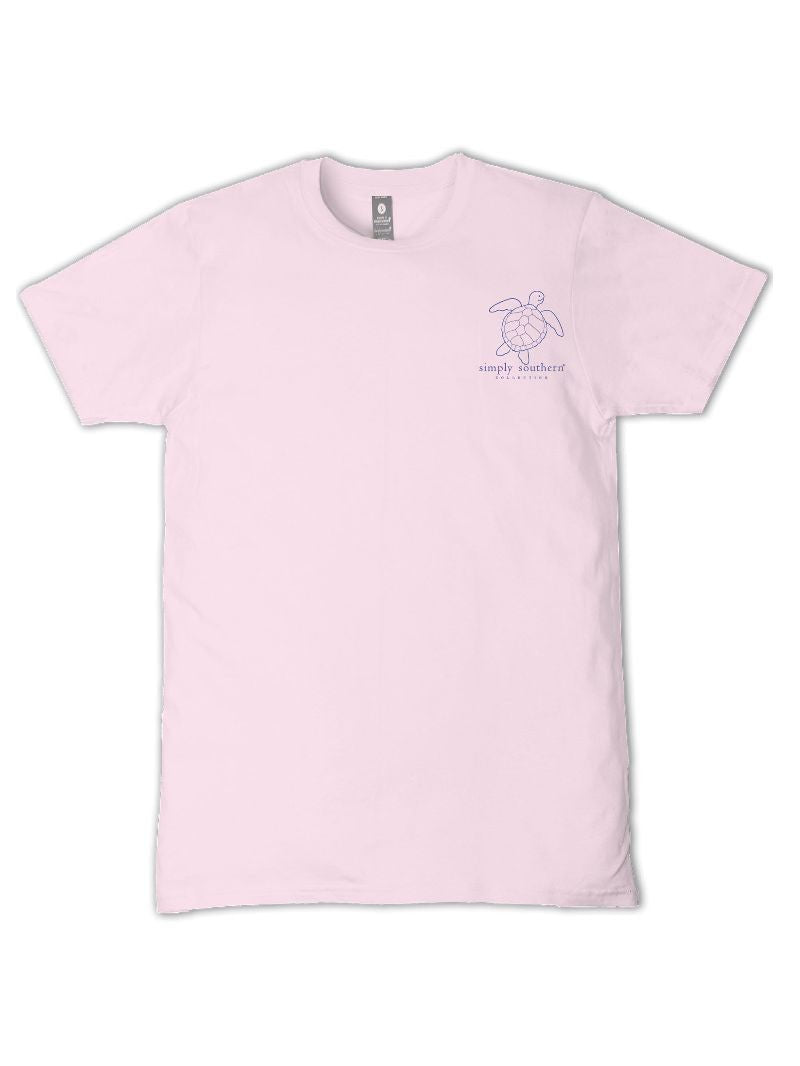 YTH-SS-TRACKT5-PATCH-PEONY Simply Southern Youth Sea Turtle Tracking T-Shirt Peony