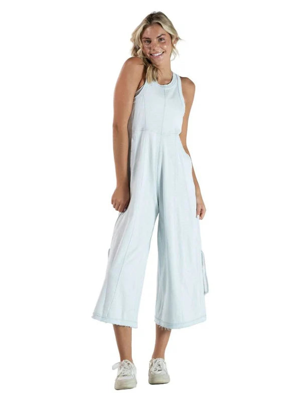 PP-0126-JUMPSUIT-WSHD-MIST Simply Southern Women's Jumpsuit Washed Mist
