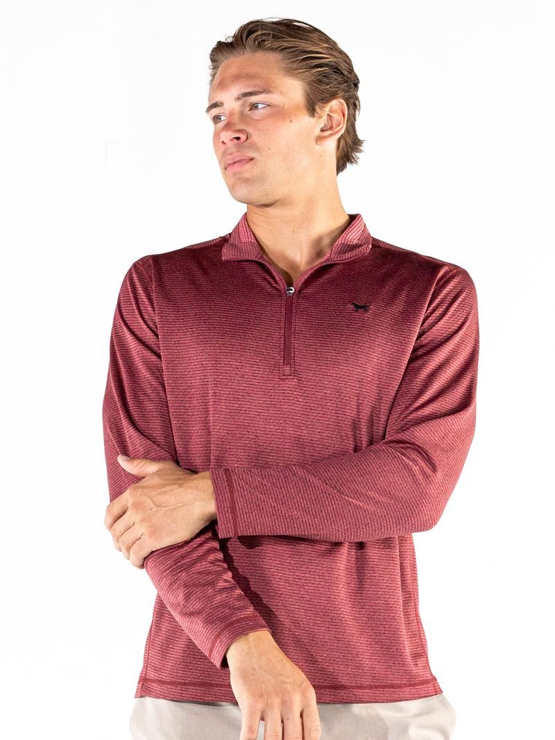 PP-0226-MN-QZP-TECH-OXBLD Simply Southern Men's Performance Quarter Zip Pullover Ox Blood 0