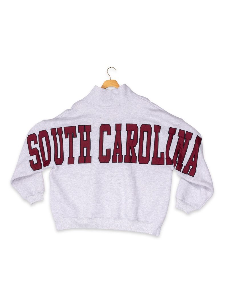 0226-SWTSH-MCK-STA-SC-RED-OS Simply Southern Women's Mock Neck South Carolina Top Onesize