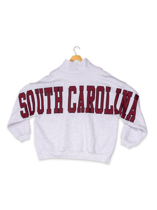 0226-SWTSH-MCK-STA-SC-RED-OS Simply Southern Women's Mock Neck South Carolina Top Onesize