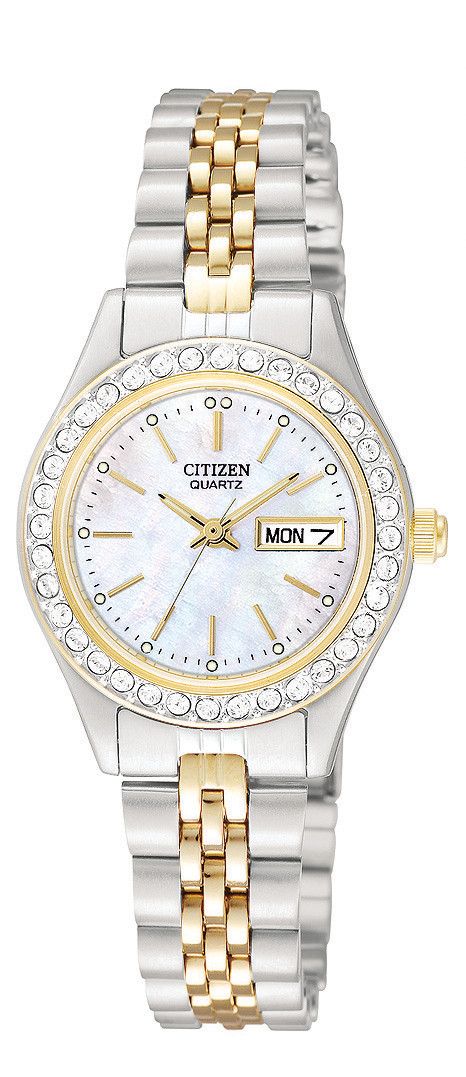 Ladies Two Tone Stainless Steel Citizen Quartz Watch - EQ0534-50D