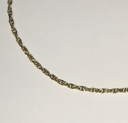 D18 14/20 Yellow Gold Filled Rope Chain Anklet