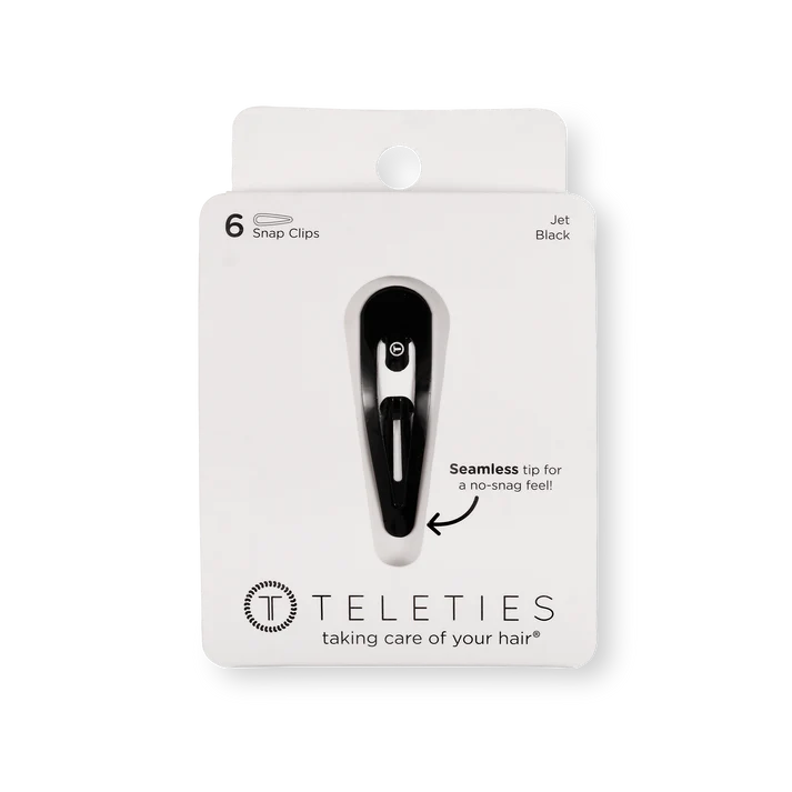 Teleties Snap Clips - Jet Black