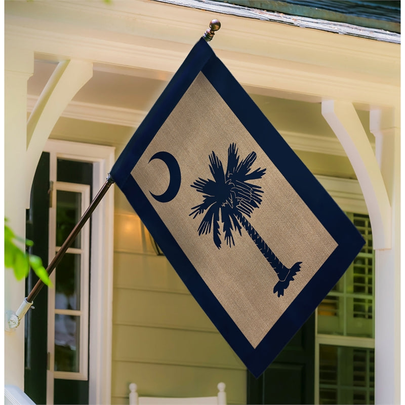 South Carolina Palmetto Burlap House Flag