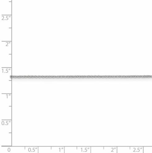 14K White Gold Flat Cable Chain -22"