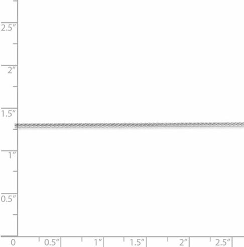 14K White Gold Wheat Chain -22"