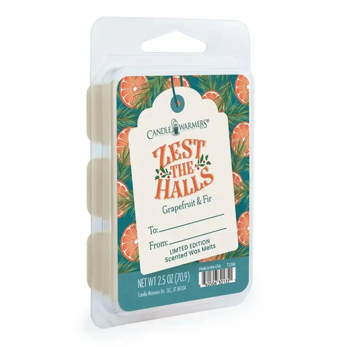 7116S Candle Warmers 2.5oz Zest the Halls Wax Melts 0