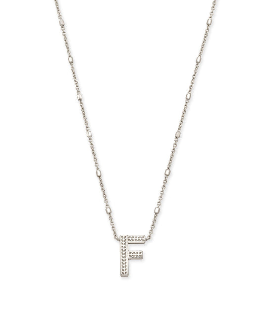 96088002 Kendra Scott Letter Pendant Necklace in Silver