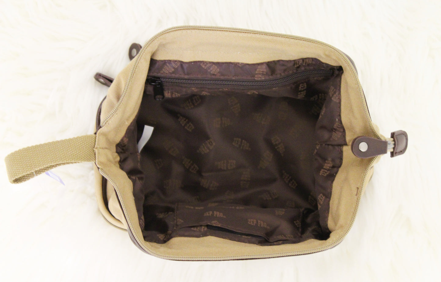 USC-BTX1-KHK Zep-Pro USC Khaki Canvas Toiletry Bag