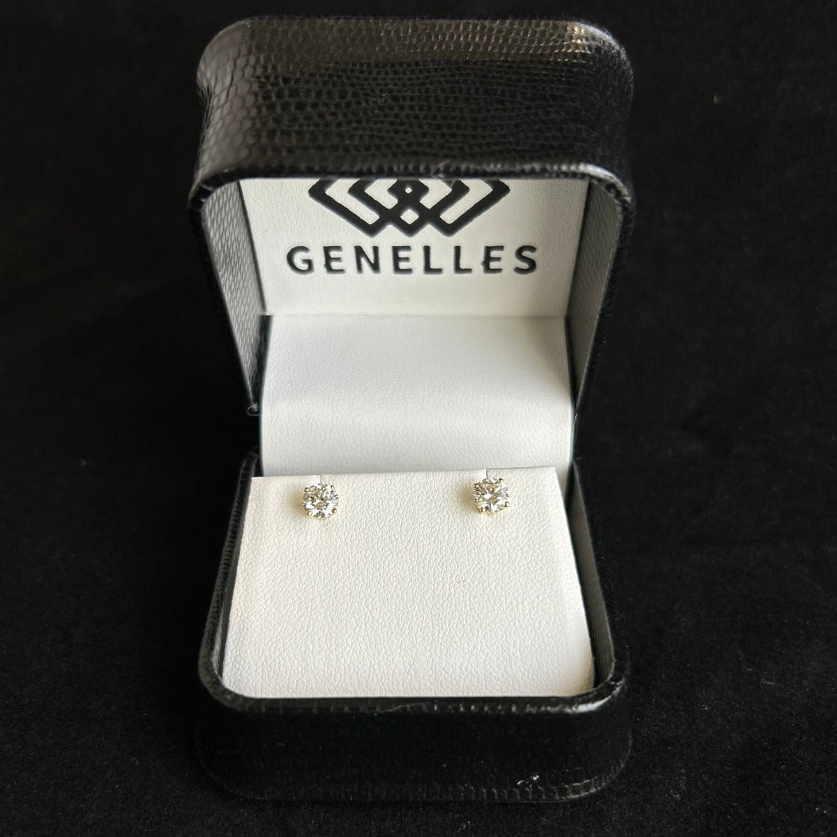 14K Yellow Gold .79CTTW Diamond Stud Earrings