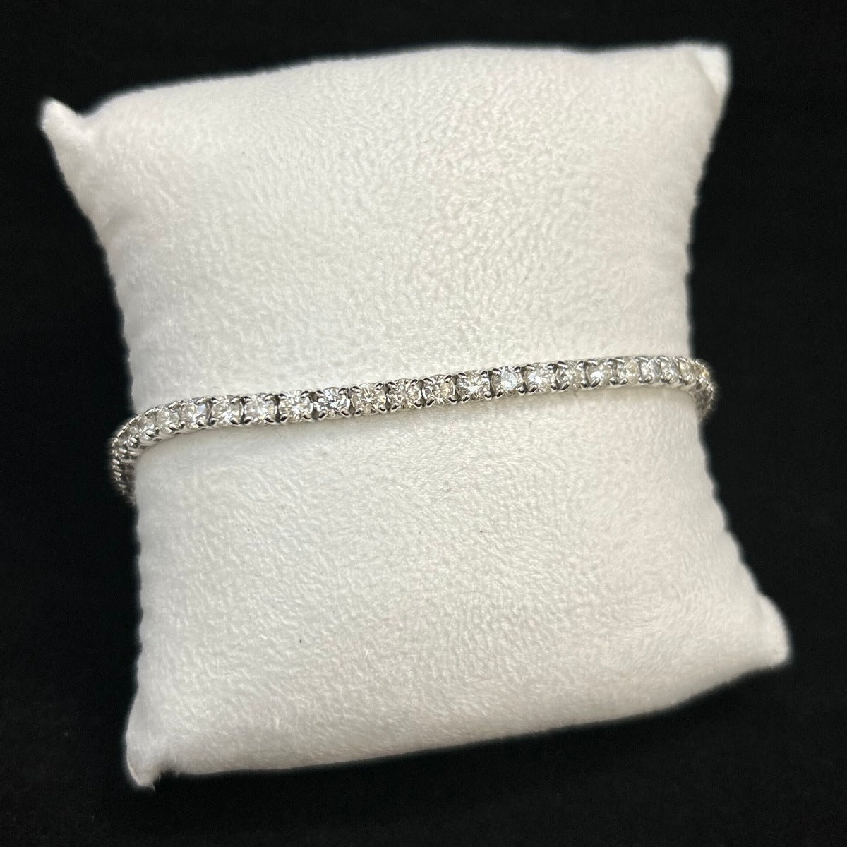 14K White Gold 5CTTW Diamond Tennis Bracelet