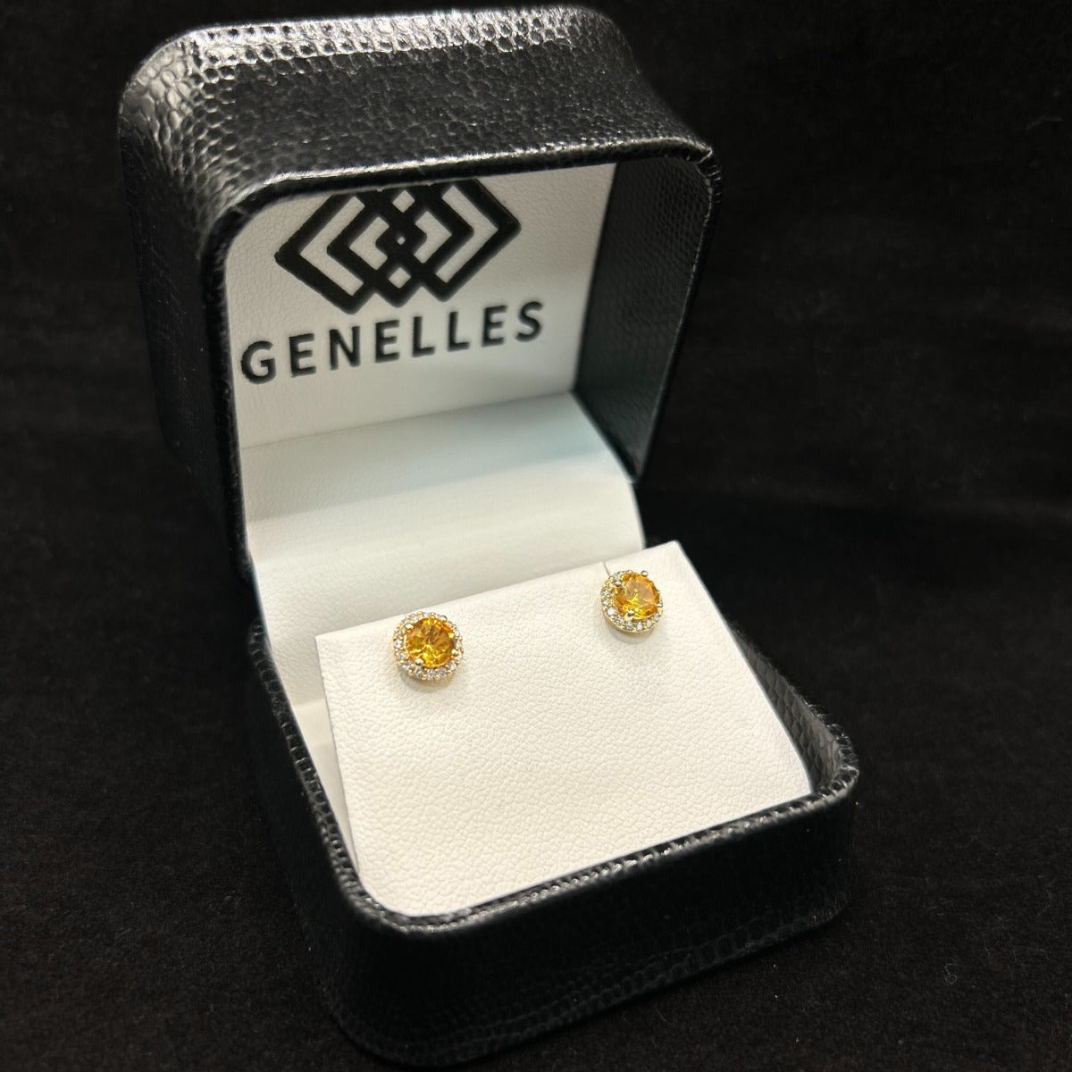 7607101AU2CIT 10K Yellow Gold .16CTTW Diamonds & 1CTTW Citrine Birthstone Earrings