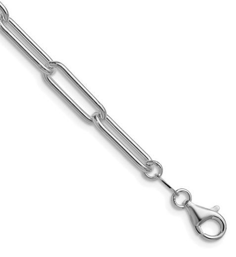 Sterling Silver 5.5mm Paperclip Chain - 18"