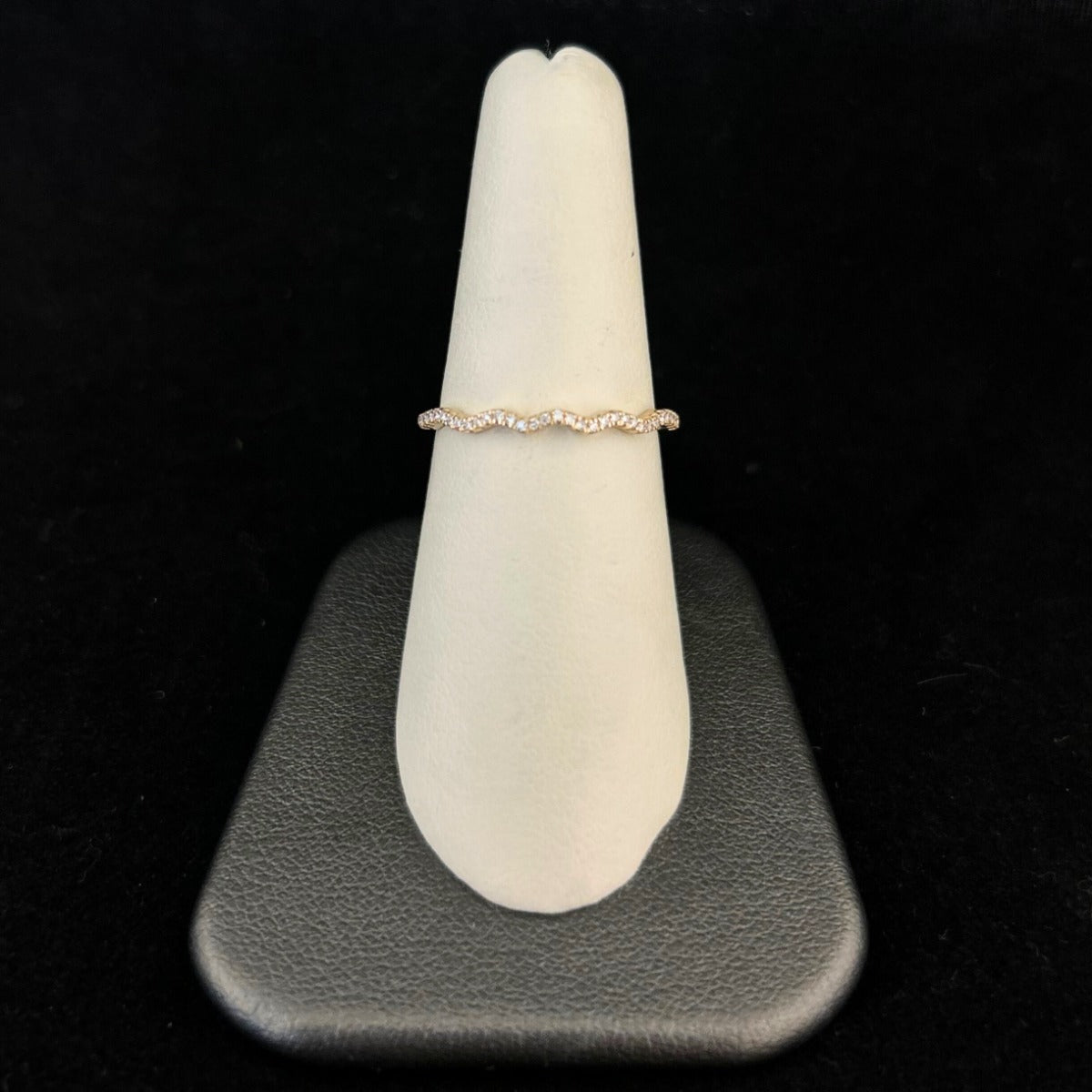 14K Yellow Gold .15CTTW Diamond Wavy Band