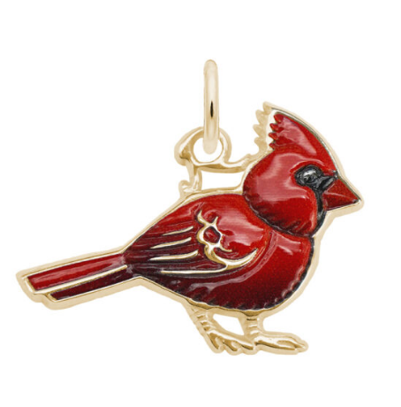 Painted Gold Cardinal Charm - Rembrandt