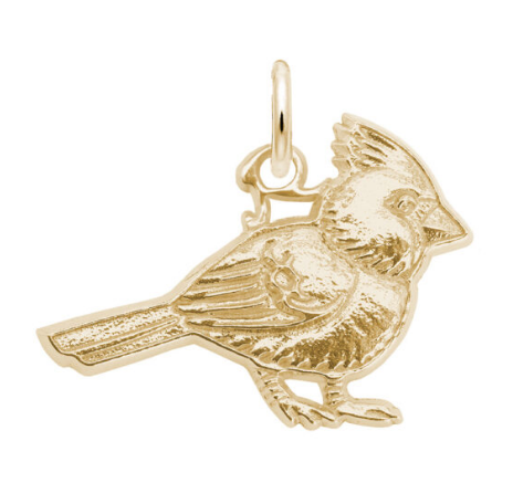 Gold Plated Cardinal Charm - Rembrandt