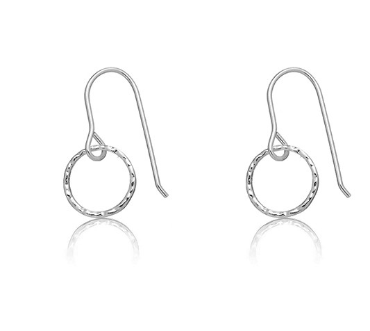Sterling Silver Twisted Circle Earrings