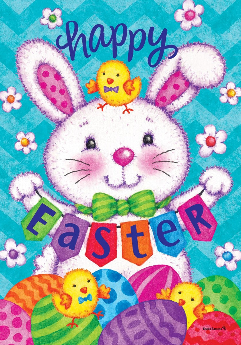 Bunny & Eggs House Flag
