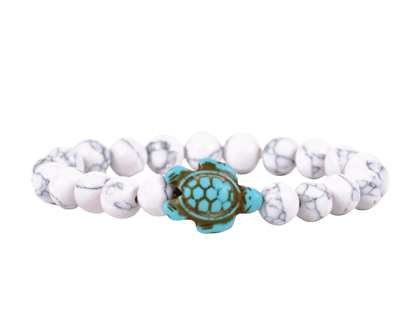 Fahlo The Journey Bracelet in White Howlite - Sea Turtle