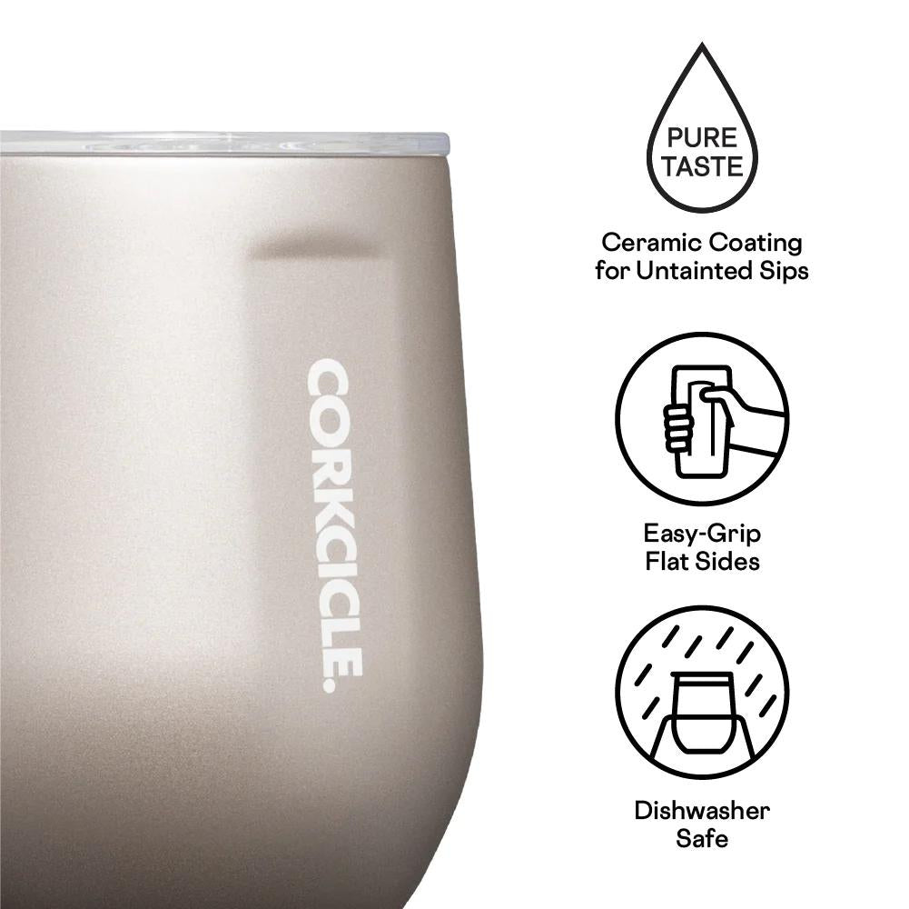 Corkcicle 12oz Stemless Wine Tumbler - Oatmilk