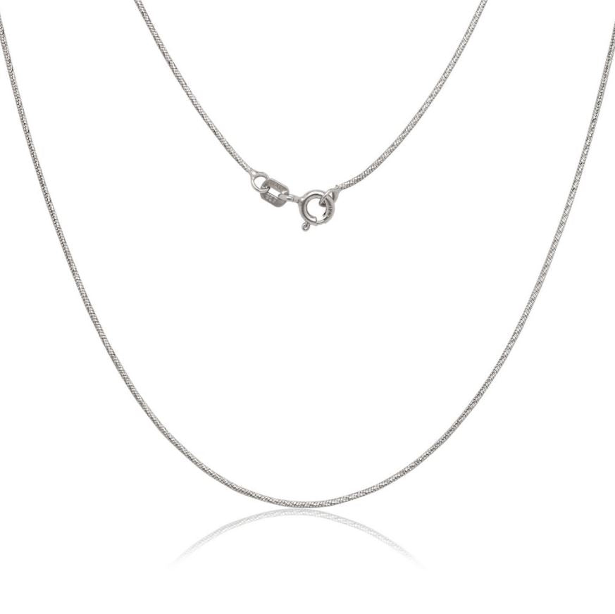 Sterling Silver Diamond Cut 0.85mm Snake Chain - 30"