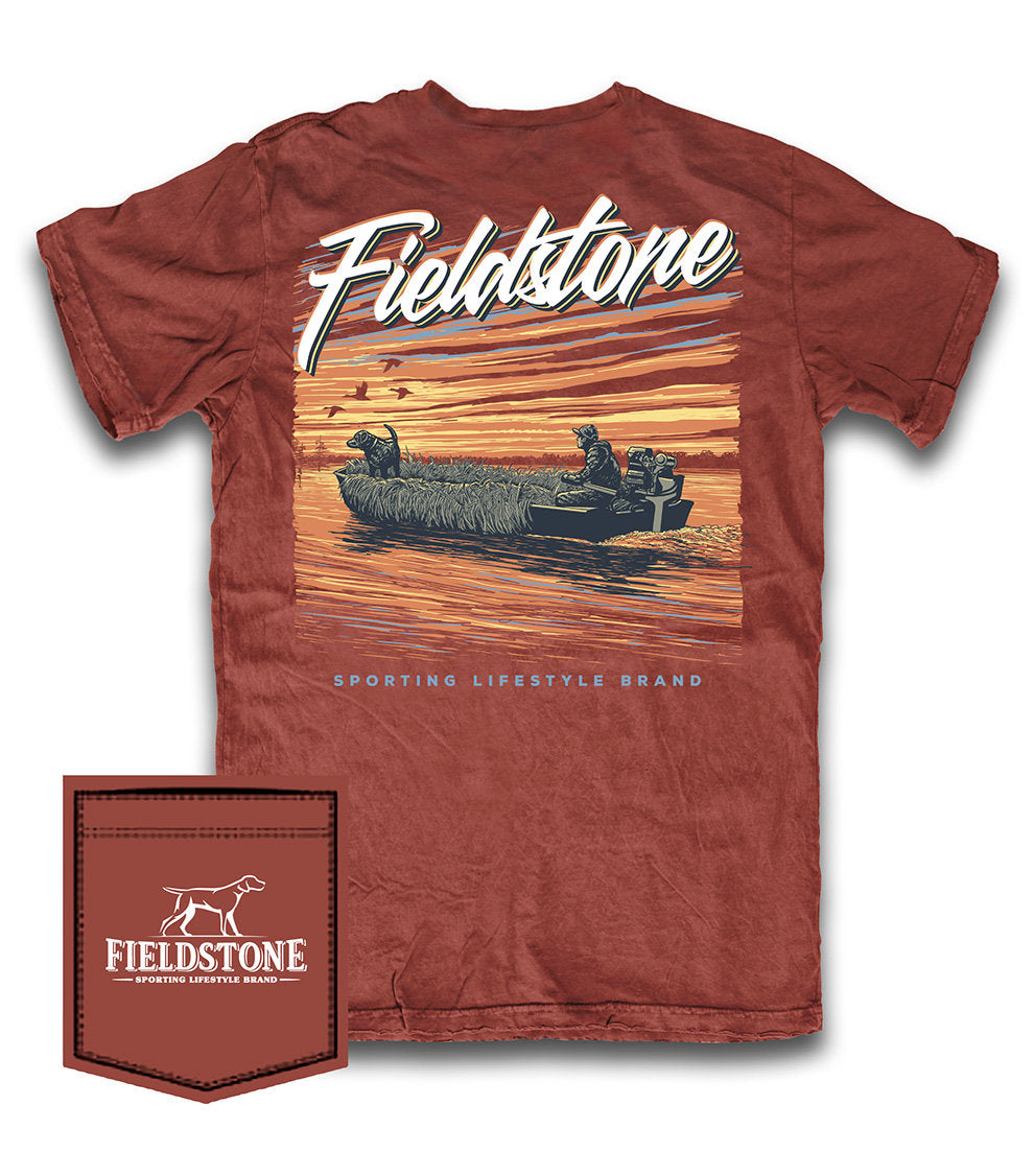 978 Fieldstone Men's Morning Chase T-Shirt Crimson