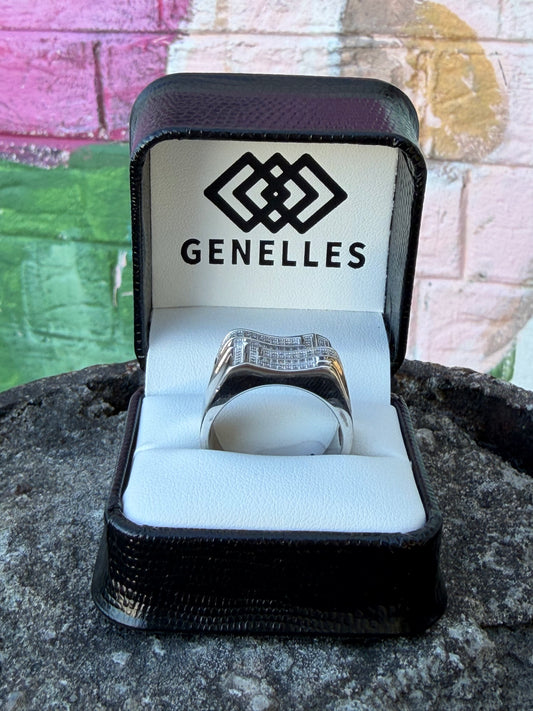 Sterling Silver Men's CZ Ring Size 12 0