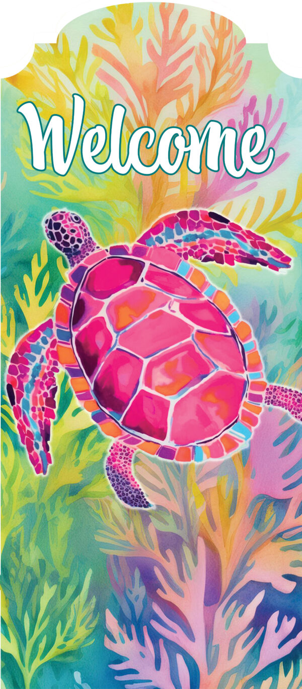 3056 Custom Decor Watercolor Turtle Yard Sign