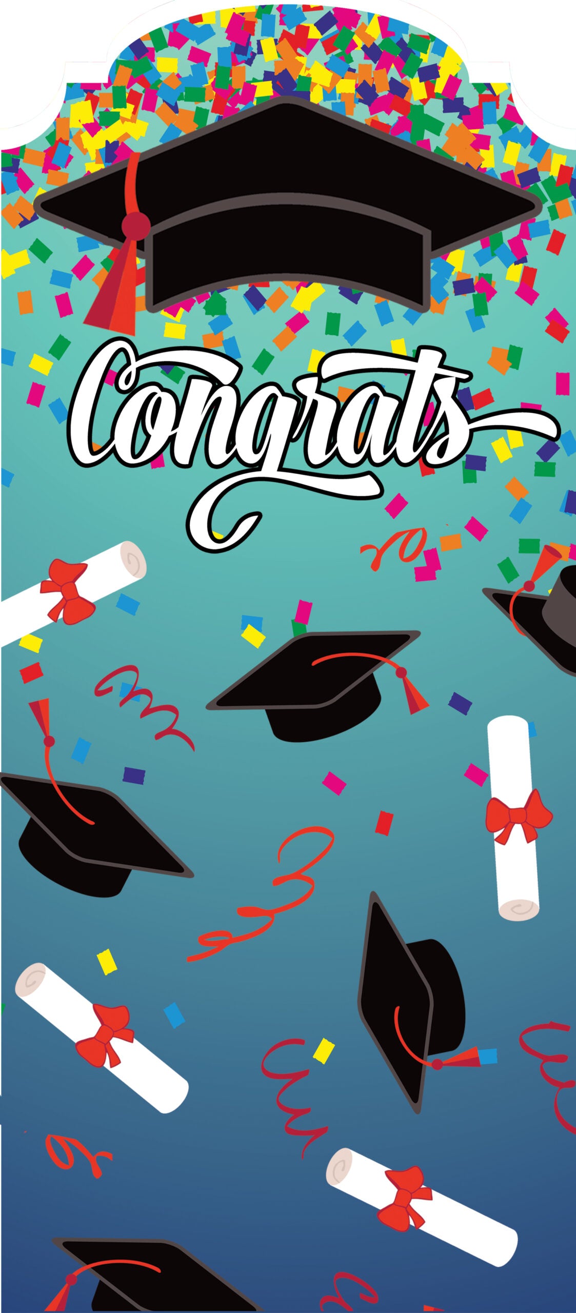 3059 Custom Decor Congrats Grads Yard Sign