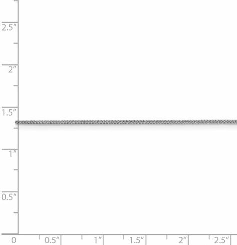 14K White Gold Quadra Wheat Chain - 22"