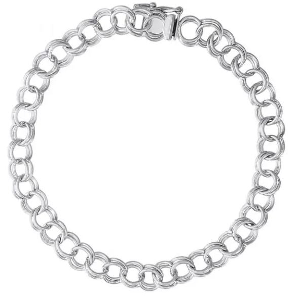 8" Double Link Classic Curb Classic Bracelet - Rembrandt