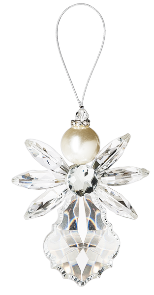 ACRY-243 Crystal Expressions 4.5in Pearl Acrylic Angel Ornament