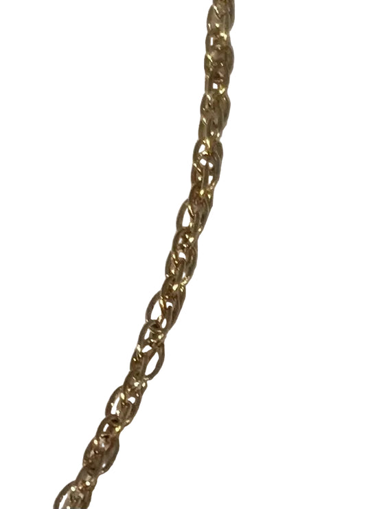 D14 14/20 Gold Filled Loose Woven Rope Chain with Lobster Clasp