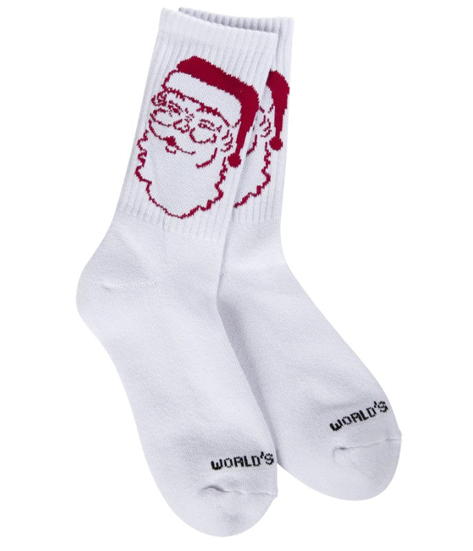 World's Softest Socks Holiday Sport Crew in Santa Claus