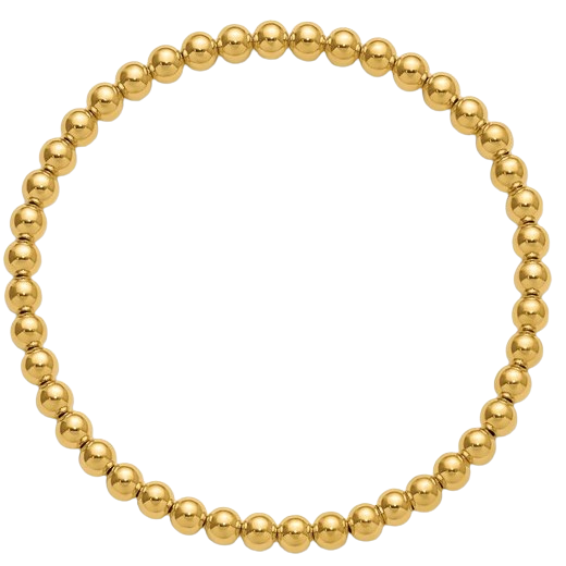 Gold Filled 6.5" 4mm Beaded Stretch Bracelet