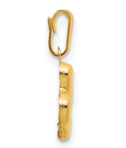 14K Gold Filled 10mm Pawprint Pendant