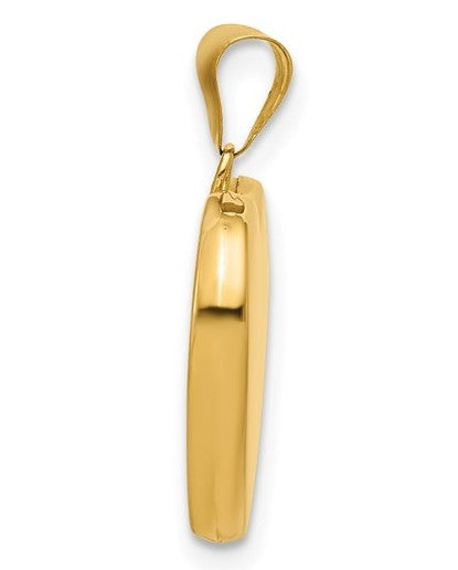 14K Gold Filled 14mm Heart Pendant