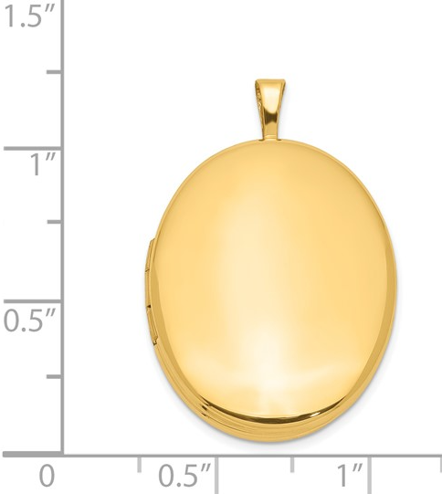 QLS112 14K Yellow Gold Filled 26MM Oval Locket