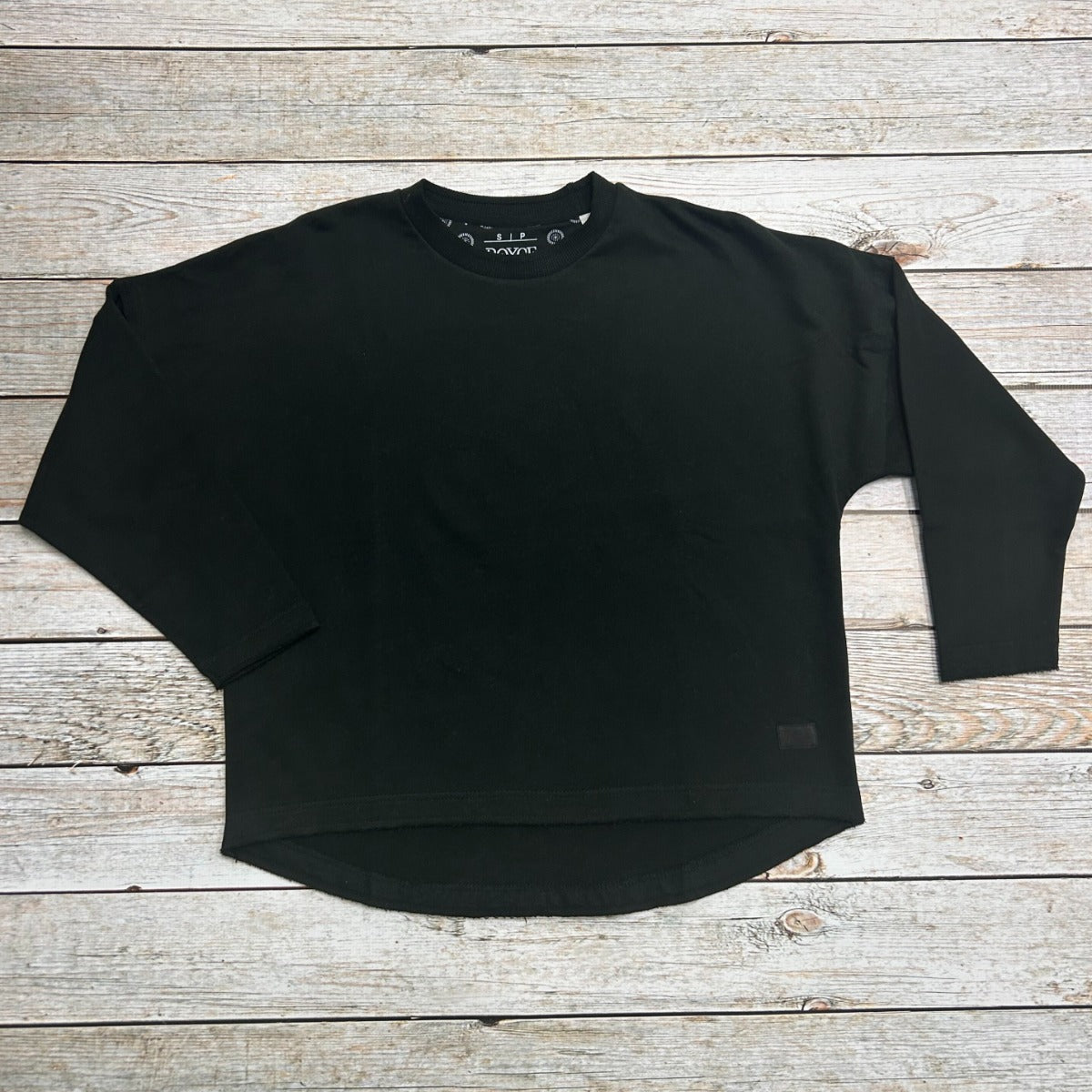 Laurel French Terry High Low Top - Black