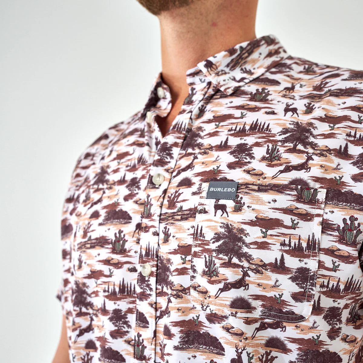 Burlebo Performance Button Up - Brush Country