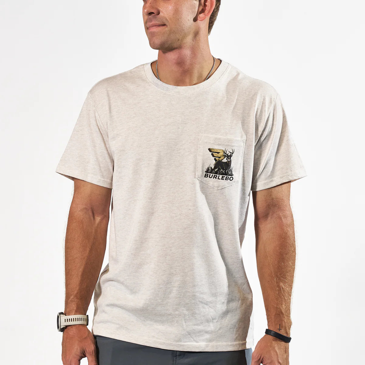 Burlebo Short Sleeve Tee - For The Outdoors - Oatmeal