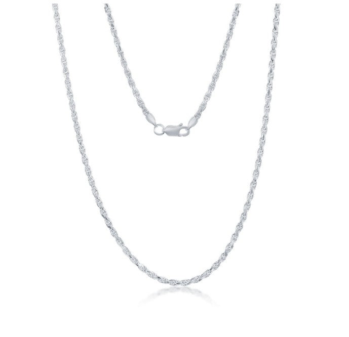 Sterling Silver 2.3mm Rope Chain - 16"