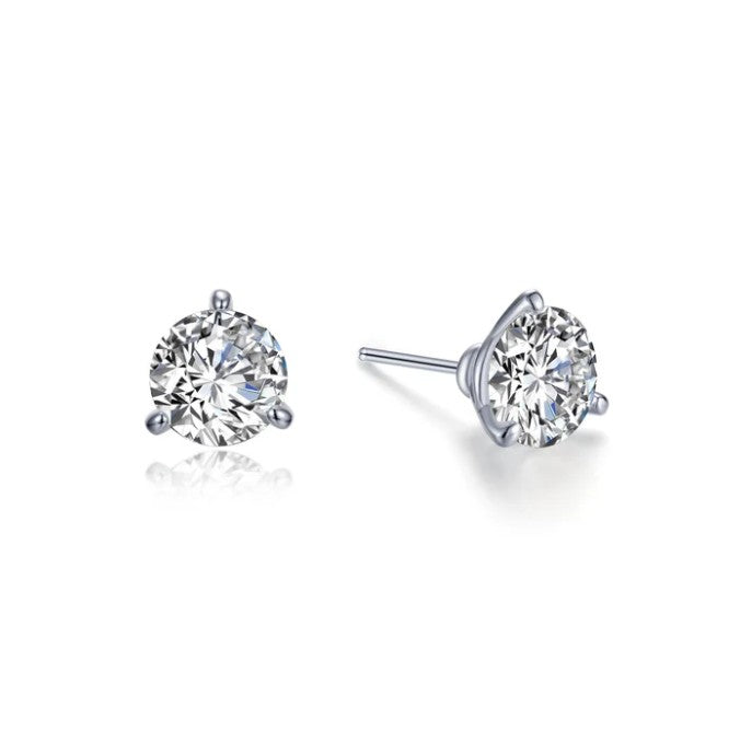 Lafonn 1.5CTW 3 Prong Martini Stud Earrings