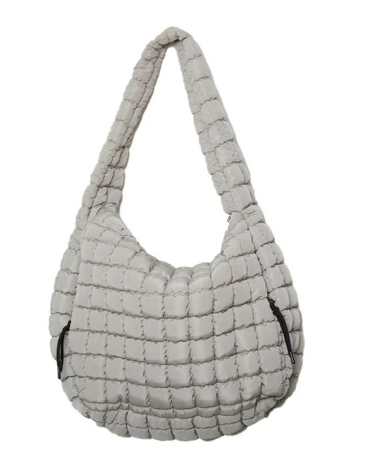KDC-TB-25-SND Katydid Quilted Hobo Bag Sand