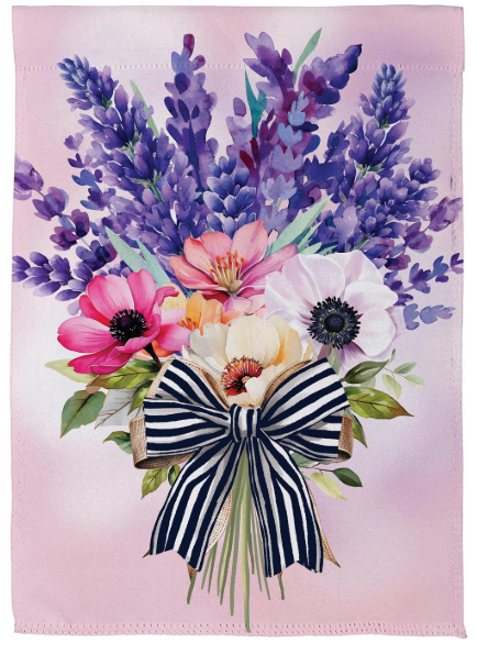 SX4M86SGF325 Evergreen Colorful Floral Bouquet Garden Flag