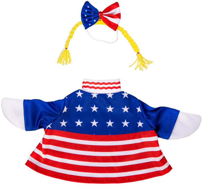 TDCDRGS25 Evergreen Porch Goose Patriotic Dress Outfit