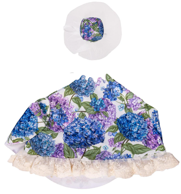 TDDTXGS25 Evergreen Porch Goose Hydrangea Dress