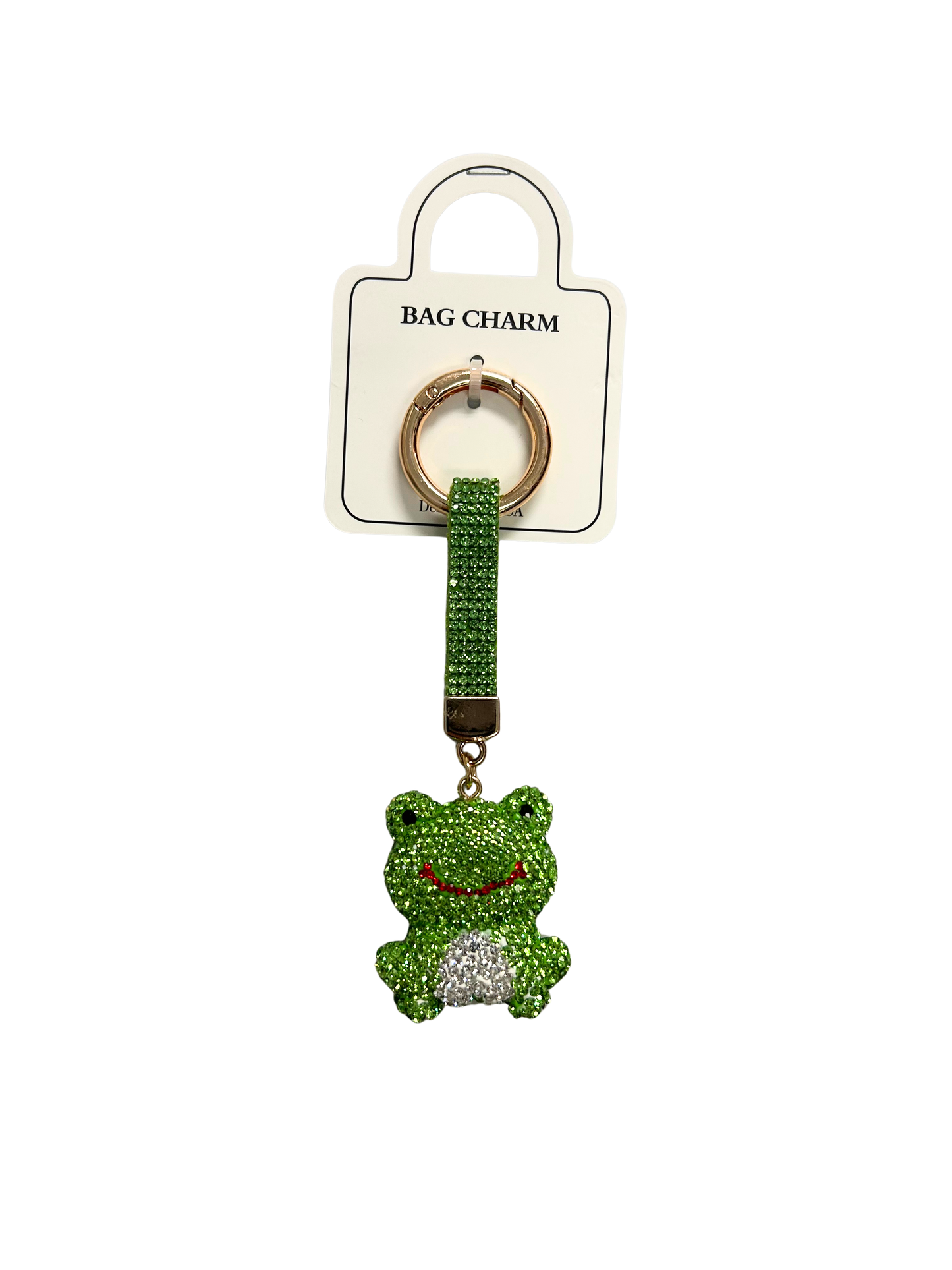 8135FR Frog Rhinestone Bag Charm