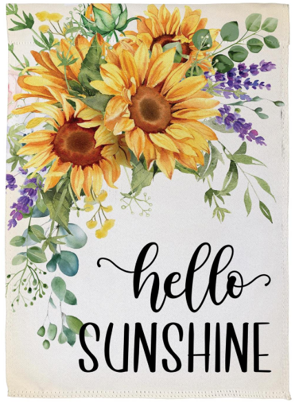 SXGTFH25 Evergreen Hello Sunshine Sunflower House Flag